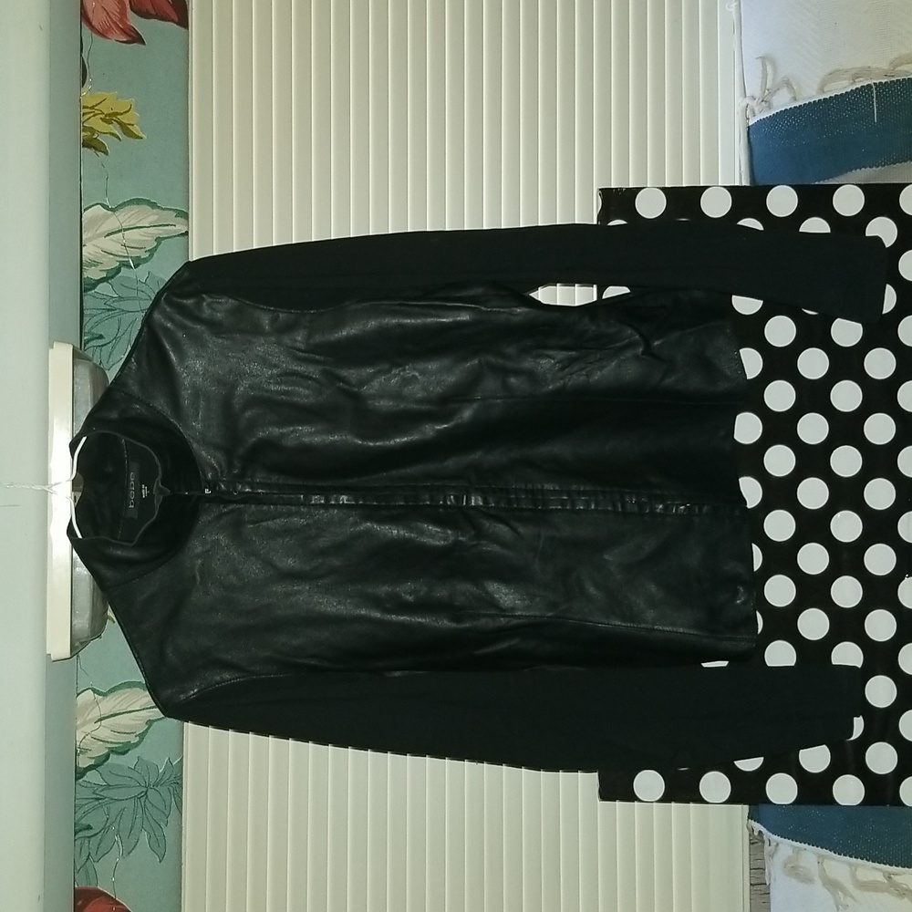 Womens L Bebe Vintage Leather top